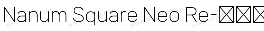 Nanum Square Neo Re字体转换